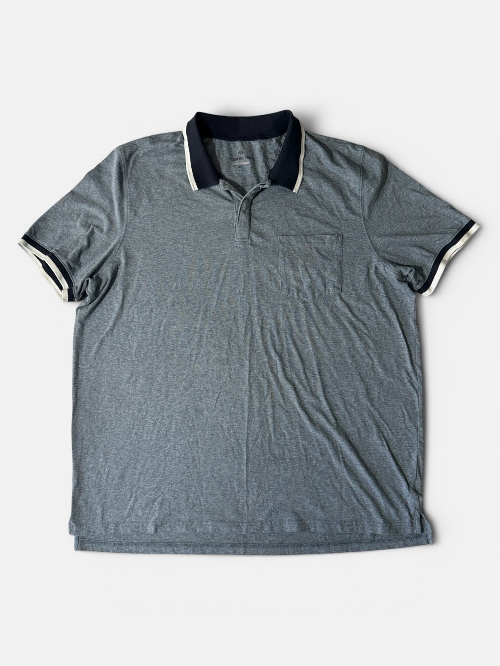 The Normal Brand mens 2XL XXL blue Actice Puremeso knit polo shirt EUC